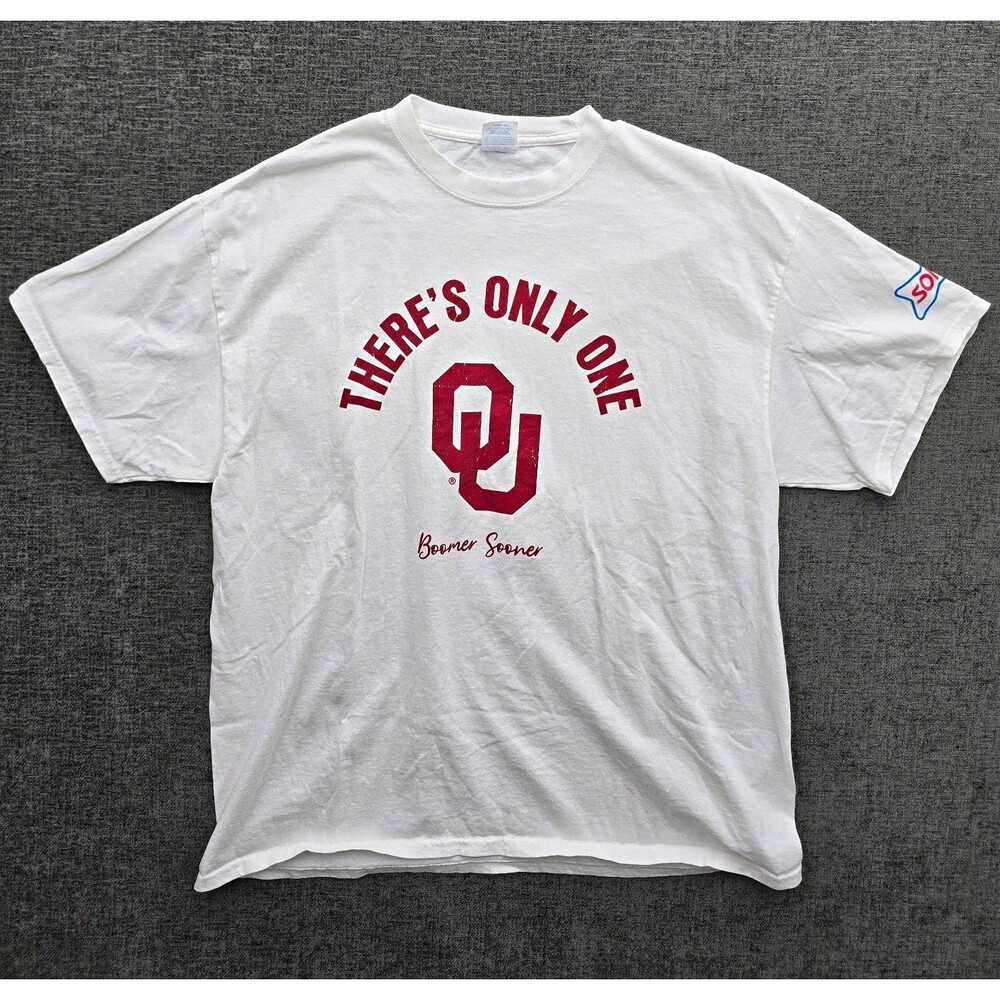 Port & Company Oklahoma Sooners OU Mens XL White "There's Only One" T-Shirt